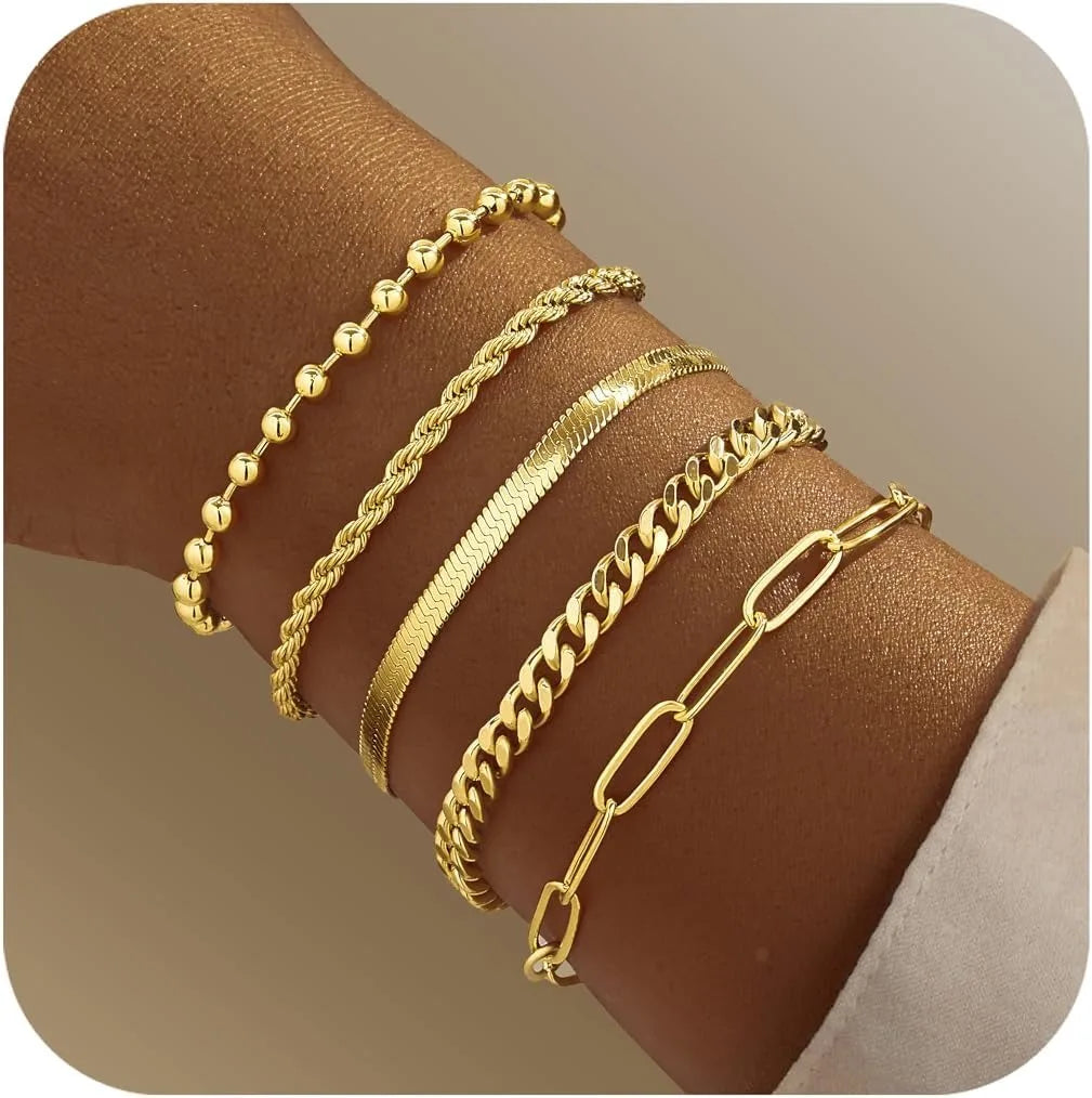 Conjunto de Pulseiras Essence Gold