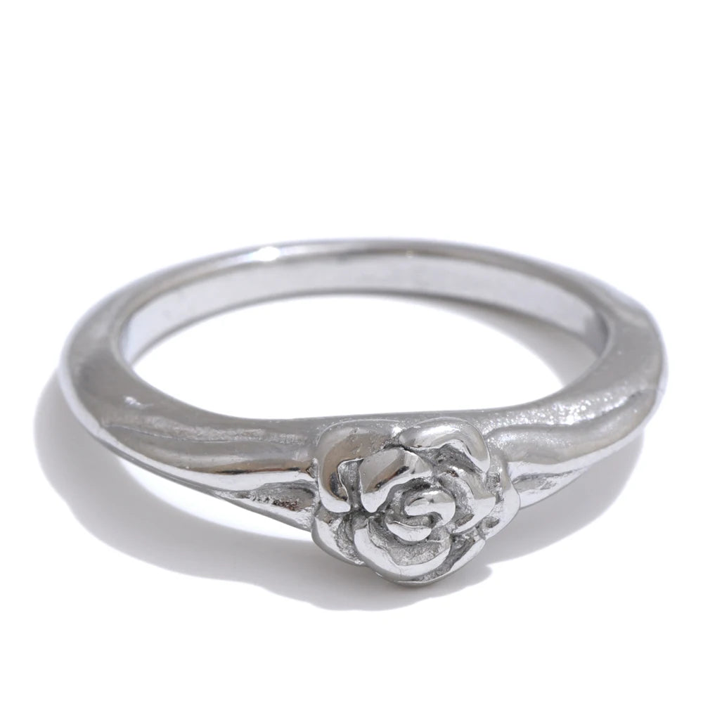 Anel Rosa Banhado a Ouro 18k
