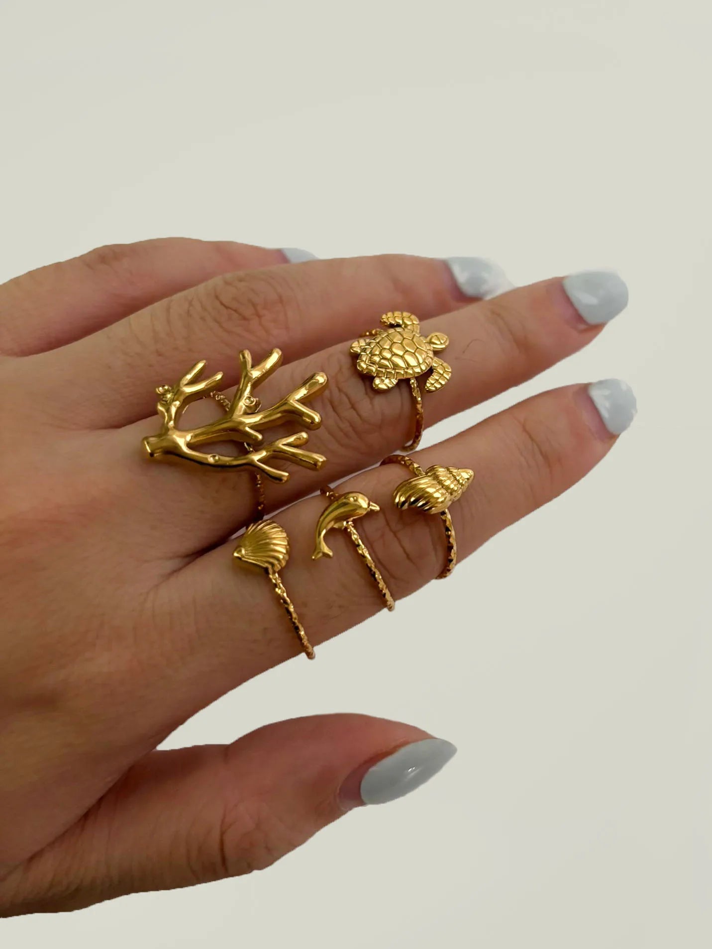 Conjunto de Anéis Joias do Atlântico