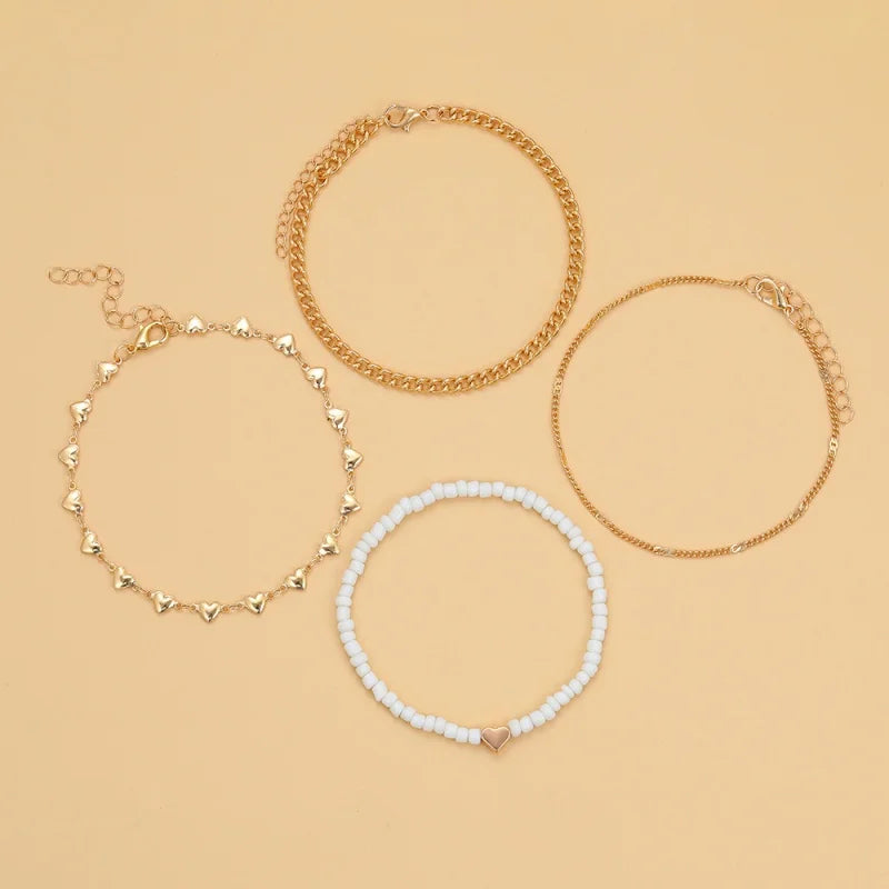 Conjunto de Tornozeleiras Coração do Litoral