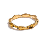 Yhpup 6789 #   Minimalista fundição de aço inoxidável bonito peixe moda anel 18k pvd banhado elegante sorte chique jóias acessórios presente
