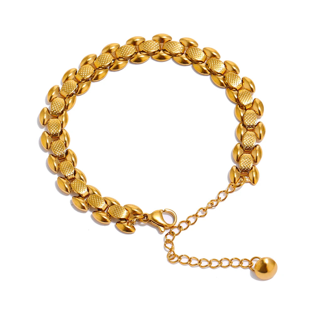 Pulseira Moderna Elegante Banhada a Ouro 18k