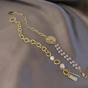 Pulseira Dupla Retro com Pérolas