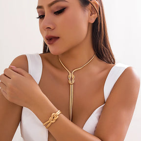 Conjunto Colar e Pulseira Elos