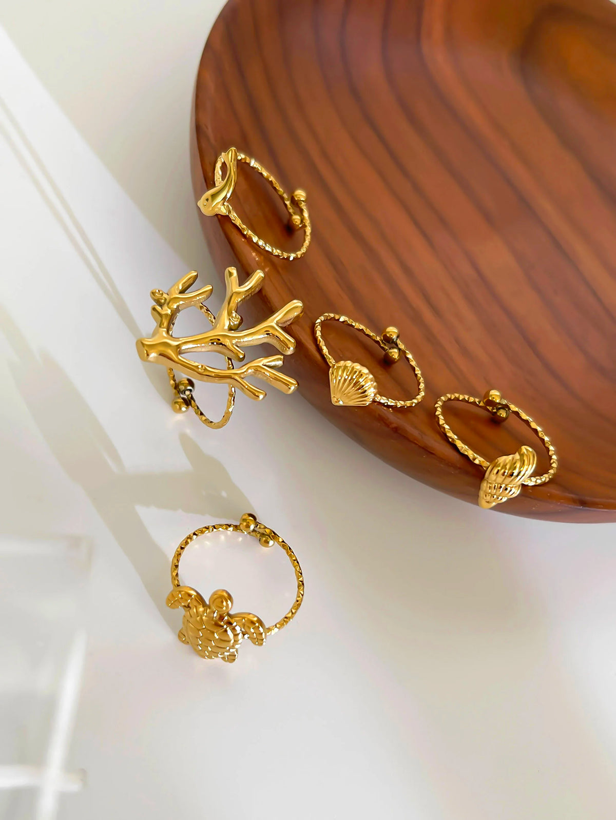 Conjunto de Anéis Joias do Atlântico