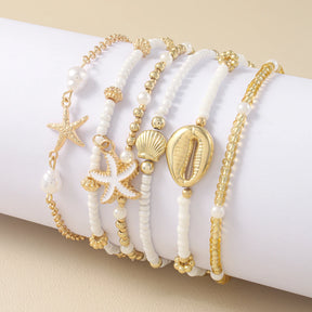 Conjunto de Pulseiras Pérolas do Litoral