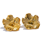 Brinco Flor Banhado a Ouro 18k
