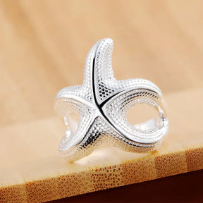 Anel Estrela do Mar Prata
