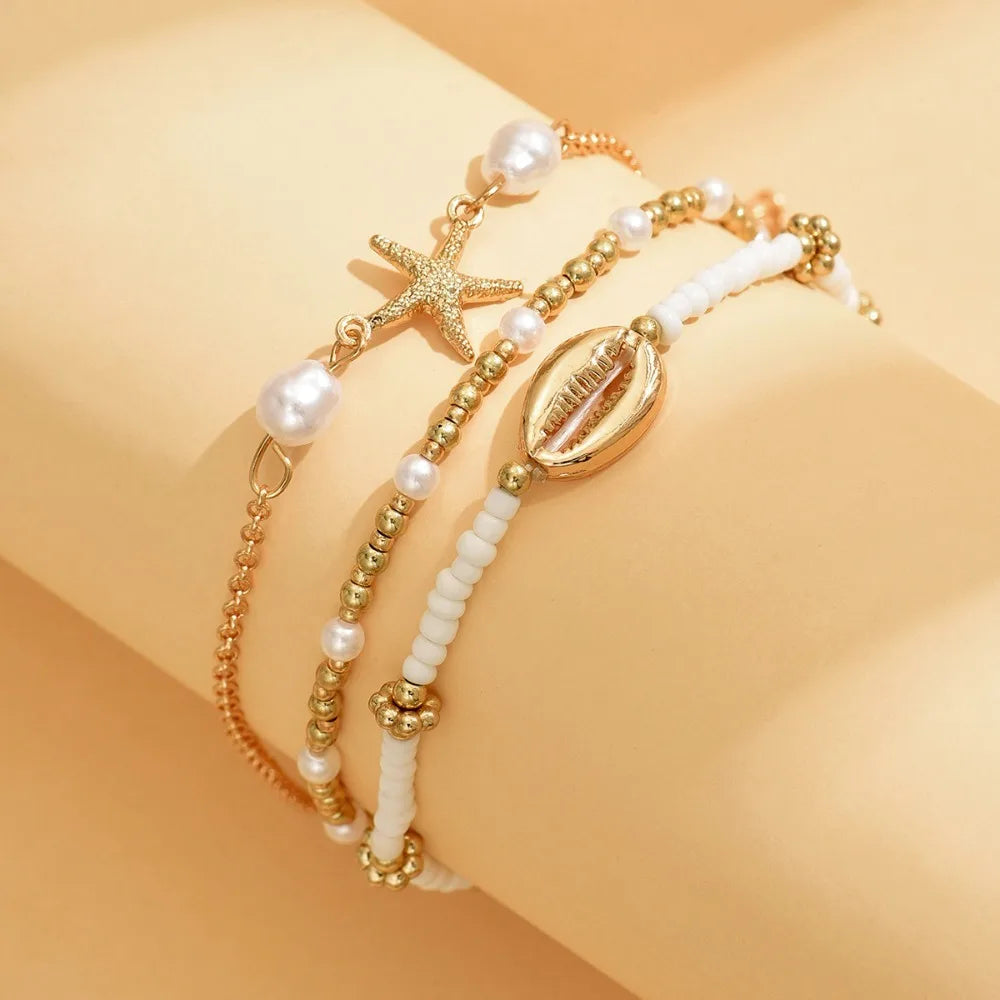 Conjunto de Tornozeleiras Encanto da Areia