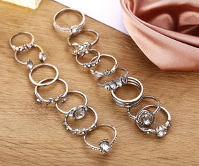 Conjunto de anéis Formas de Cristal