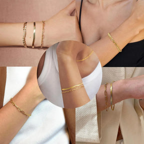 Conjunto de Pulseiras Essence Gold
